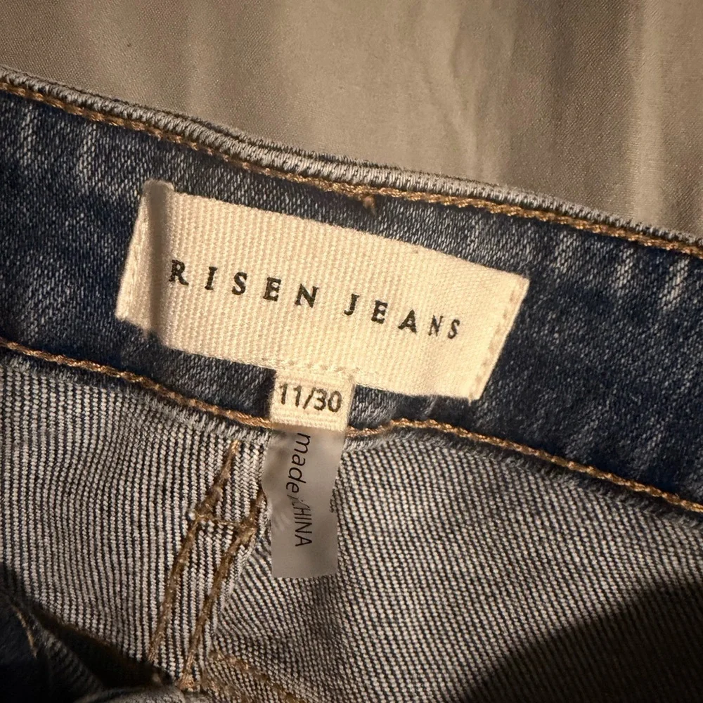 Risen wide leg jeans